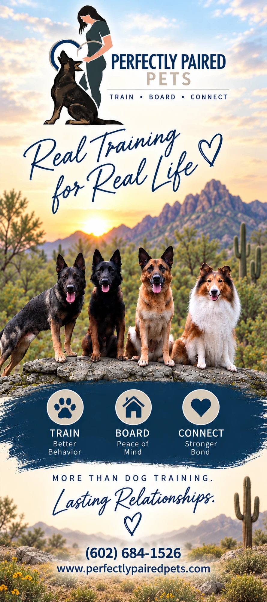 Perfectly Paired Pets — Real Training for Real Life. Train, Board, Connect.